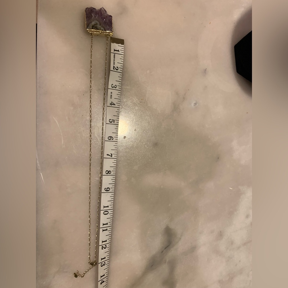 Gold plated necklace with amethyst - Picture 5 of 5